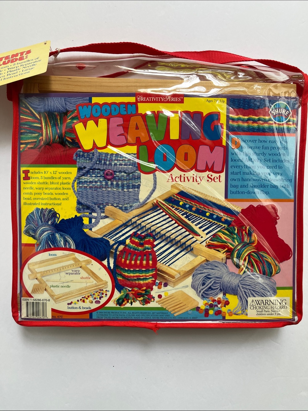 Wooden Weaving Loom Activity Set Shure Creativity Series NWT